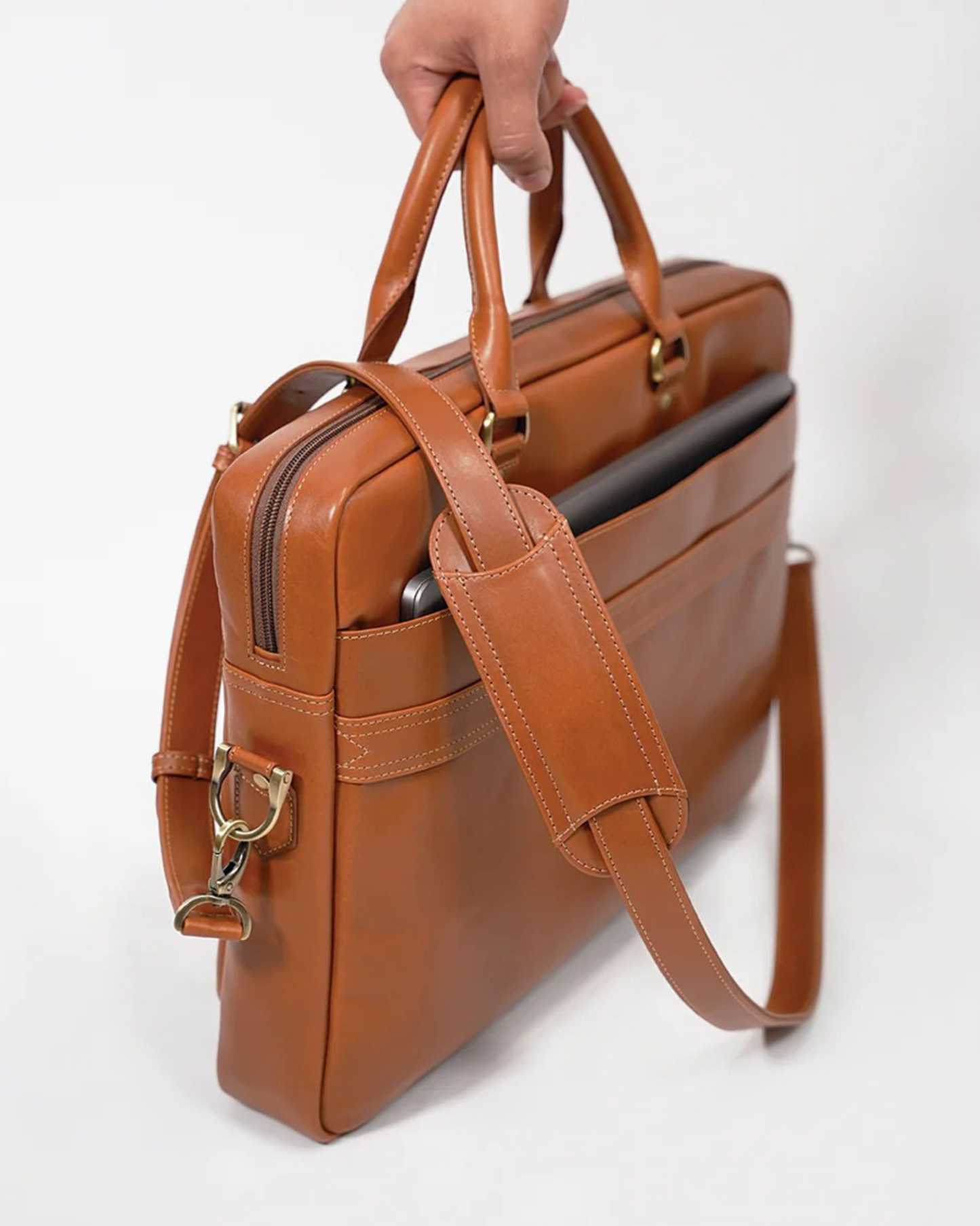 Classic Leather Bag - Brown