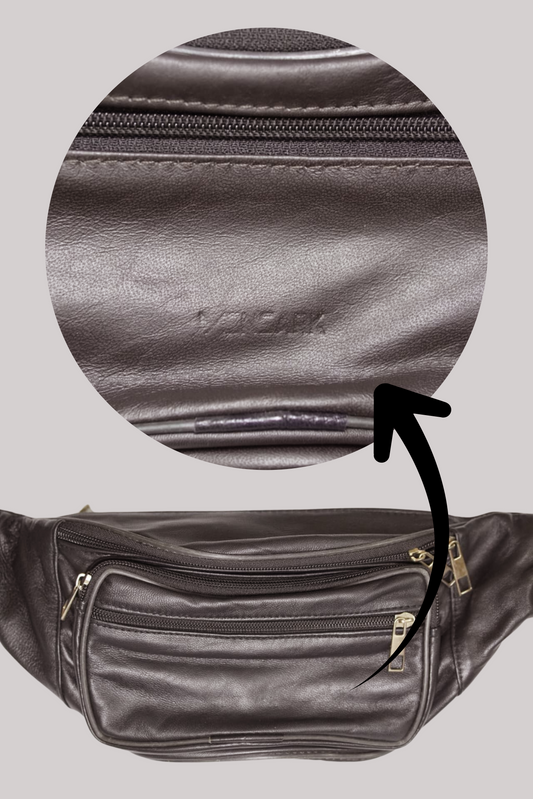 Leather Belt Bum Bag - Brown