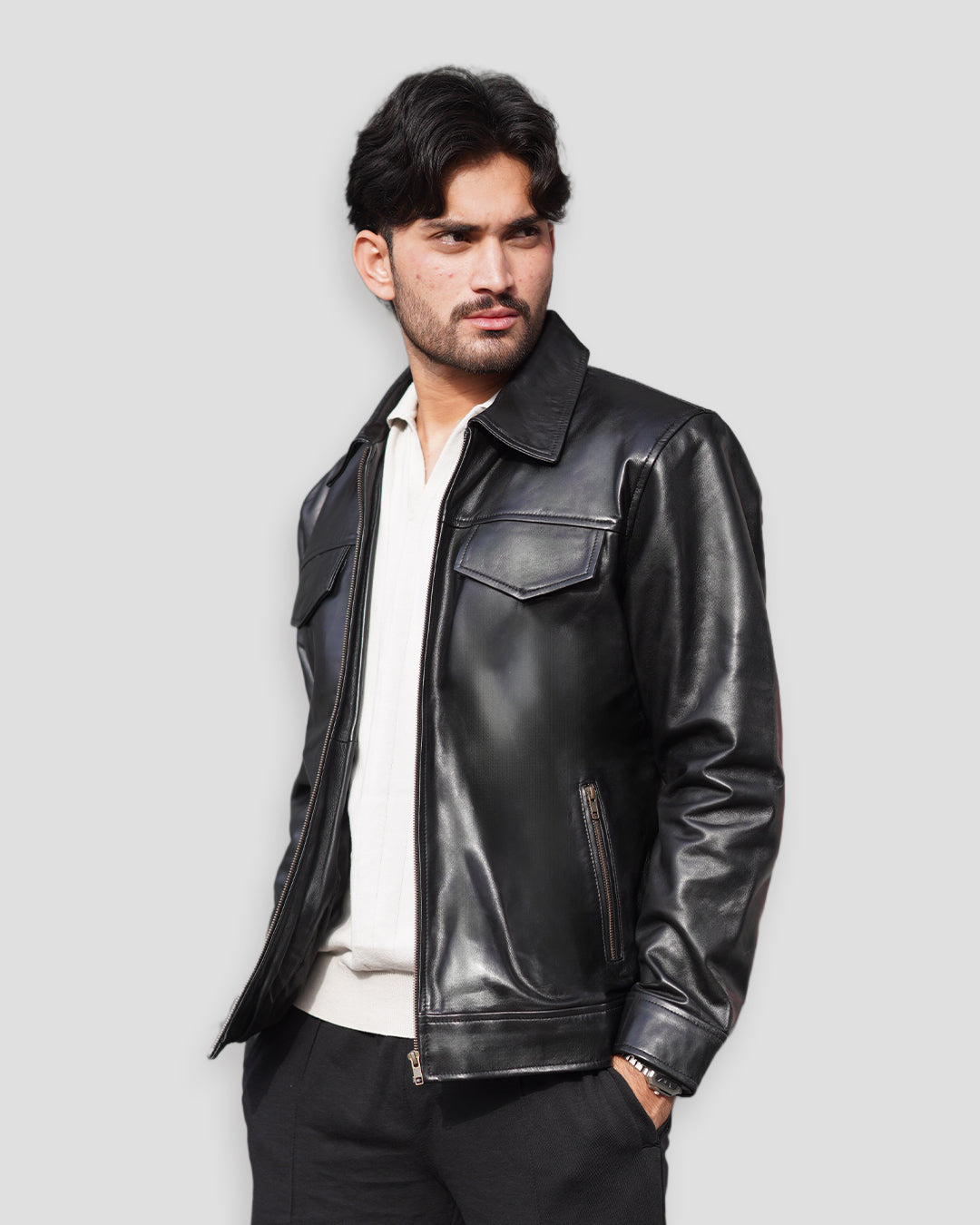Classic Black Leather Jacket
