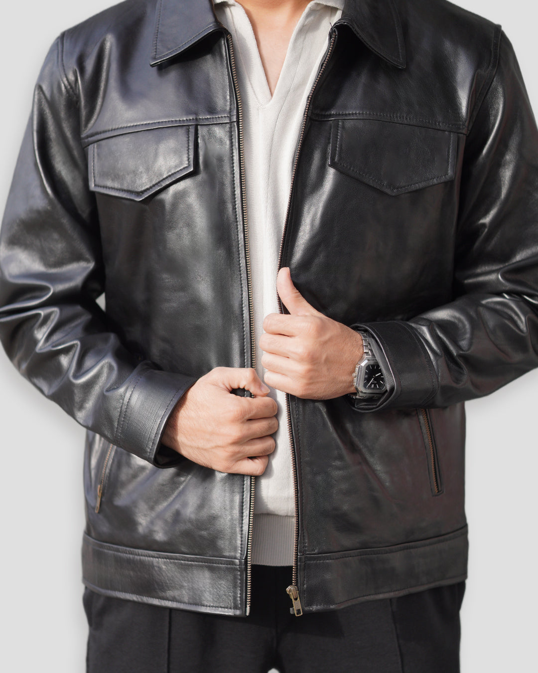 Classic Black Leather Jacket