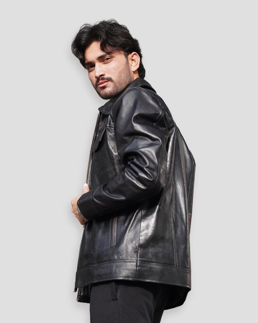Classic Black Leather Jacket