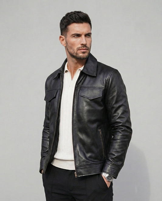 Classic Black Leather Jacket