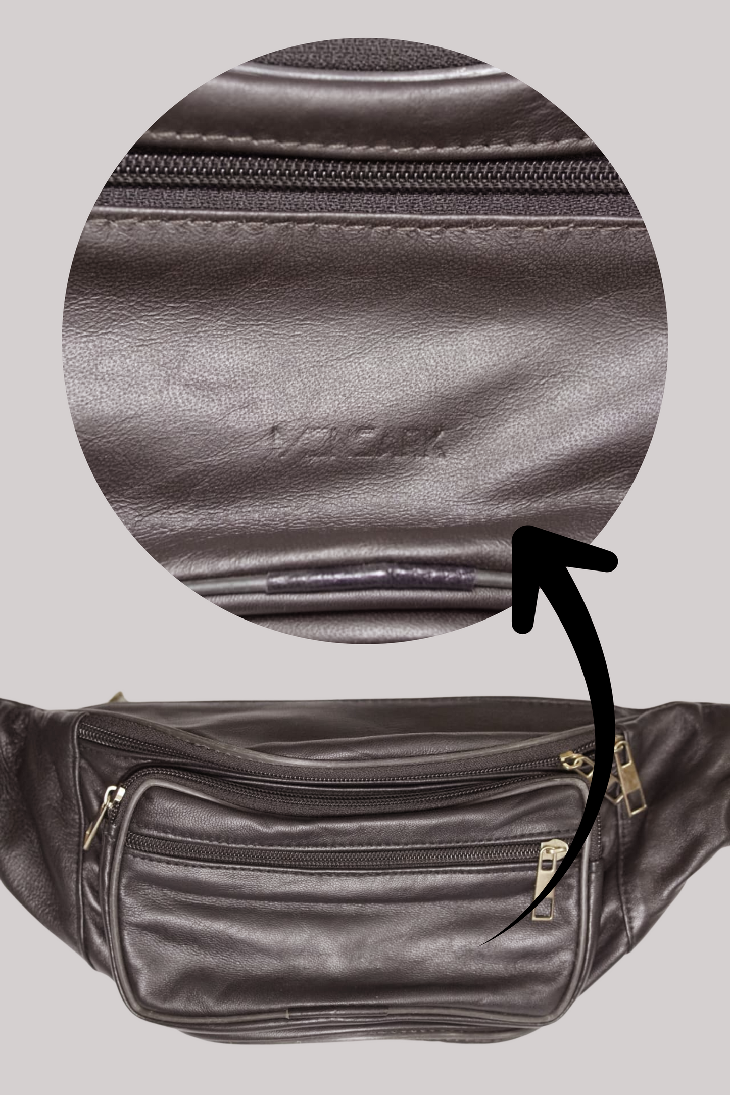 Leather Belt Bum Bag - Brown