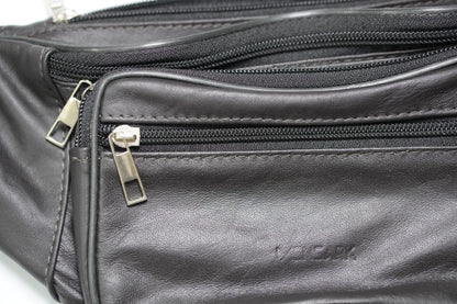 Leather Belt Bum Bag - Black