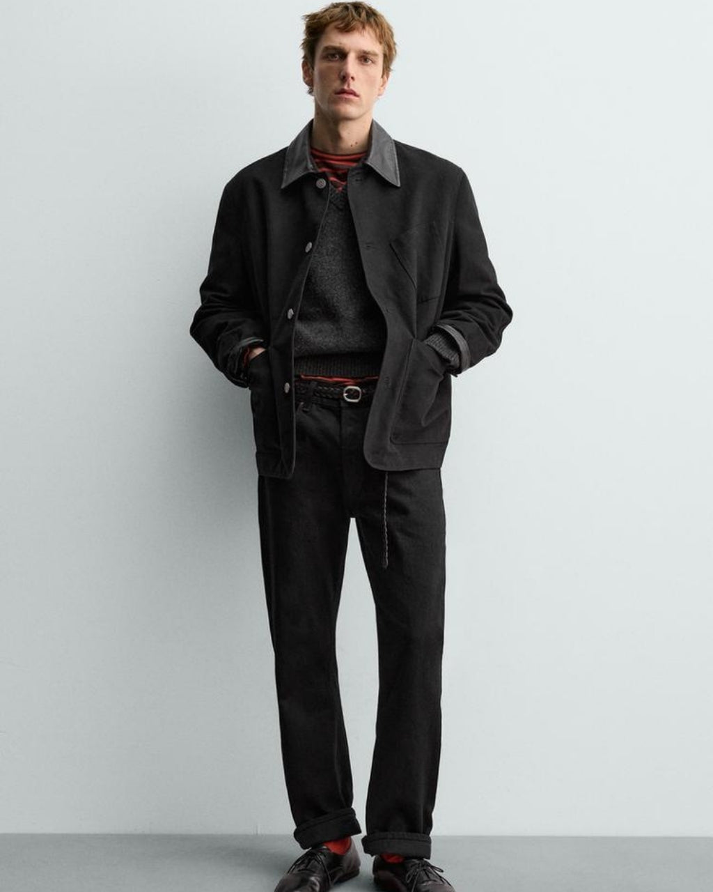 COMBINED LEATHER JACKET