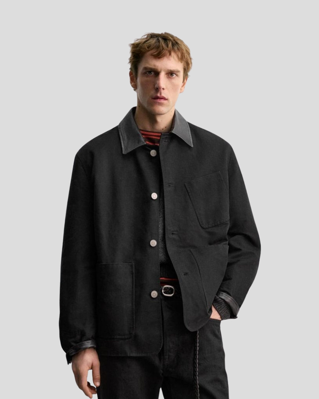 COMBINED LEATHER JACKET